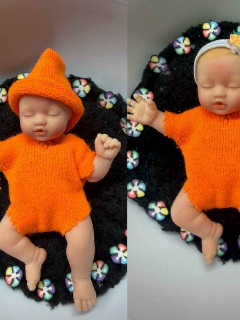 Neon Orange Bodysuit + Cap for Mini Zuru Babies Series 2
